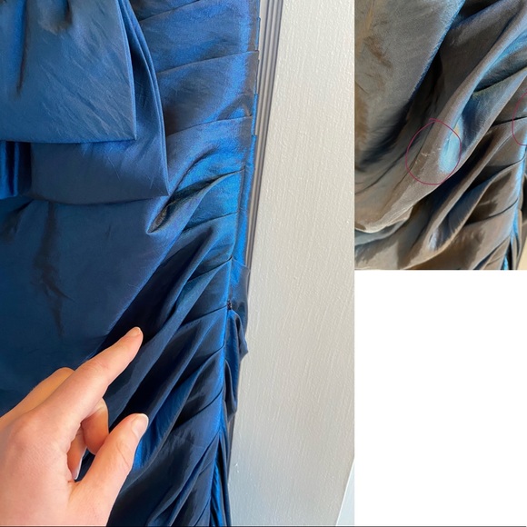 Maggie Sottero Prom Dress - Blue Shimmery/Sequin Gown - Picture 11 of 13